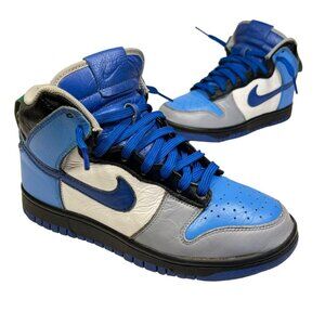 Nike ID Dunk Hi Womens Basketball Sneakers Sz 7.5 UNC Blue Grey Black White